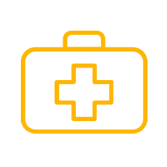 Medical briefcase icon